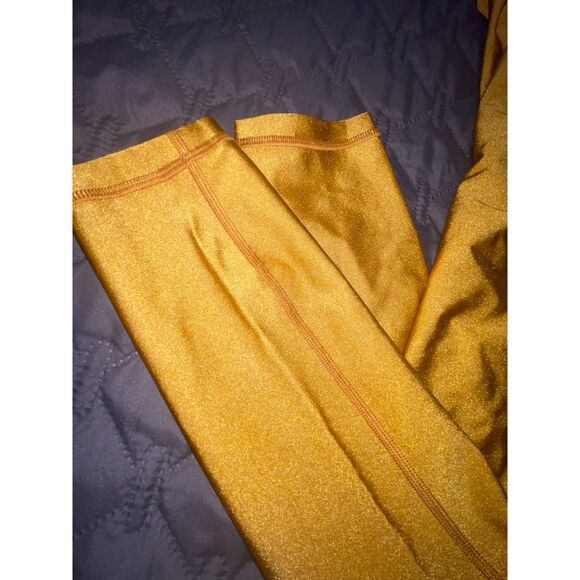 RARE Athleta Elation Shine Tight Leggings in Gold Shimmer – Women’s Size S - Picture 7 of 10